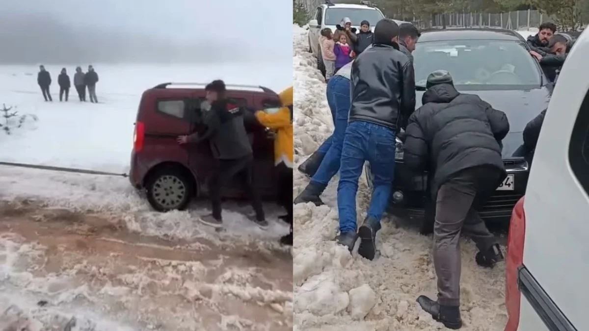 Araçlar Kara Saplandı