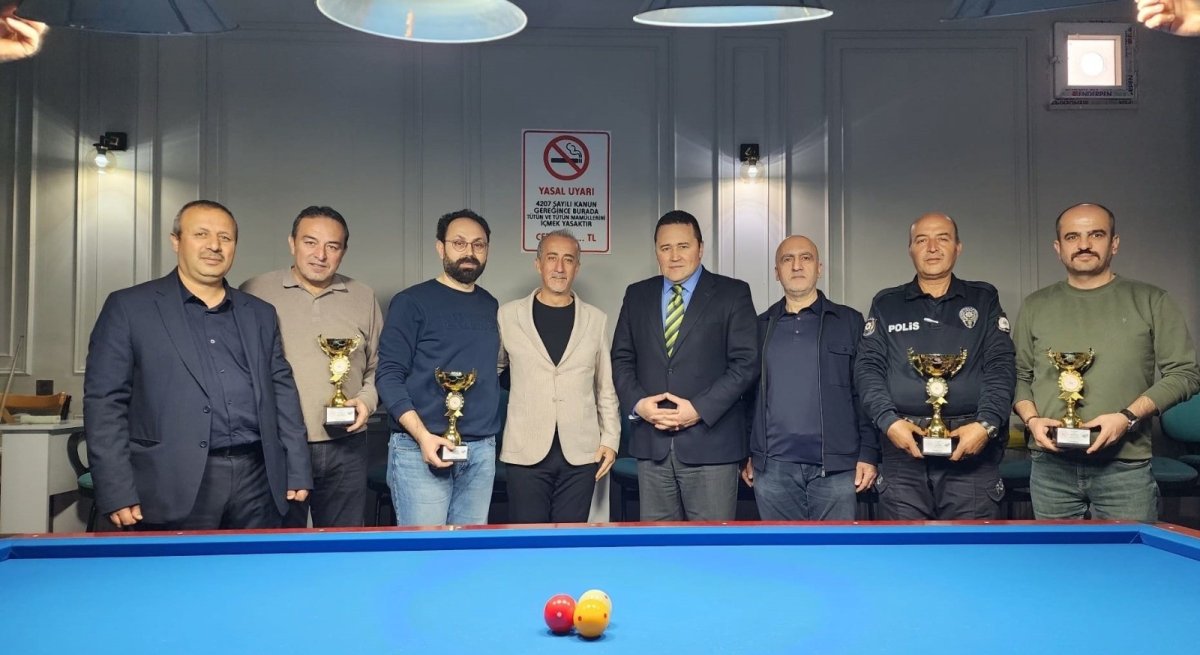Çorum'da Polis Haftası Bilardo Şampiyonası Heyecanı Sona Erdi