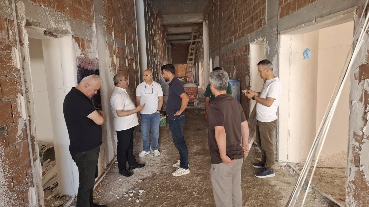 İl Millî Eğitim Müdürü Çağlar'dan Atölye İnşaatına İnceleme