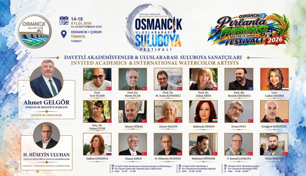 Osmancık'ta Tarihi Sanat Buluşması: Uluslararası Suluboya Festivali Başlıyor