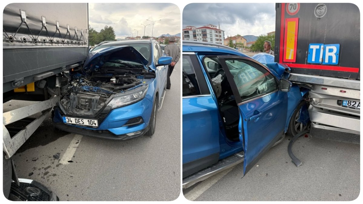 Otomobil Tır'a Arkadan Çarptı, Yaralılar Var
