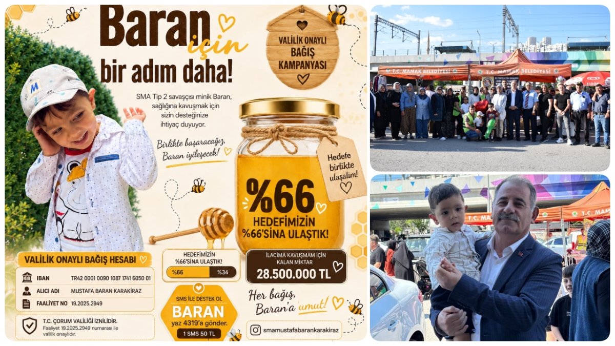 SMA Hastası Mustafa Baran İçin Mamak’ta Destek Standı Açıldı