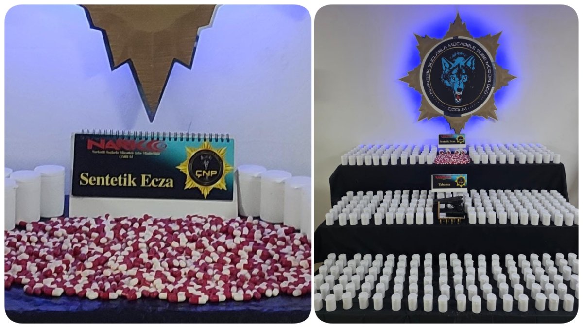 Çorum'da Zehir Tacirlerine Ağır Darbe: 21 Binin Üzerinde Sentetik Hap Ele Geçirildi