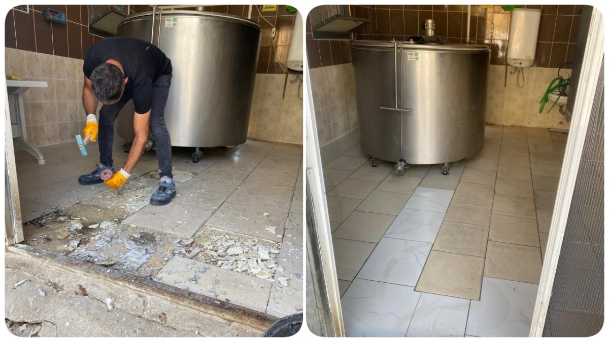 Eskiekin Köyü Süt Toplama Merkezi'nde Yenileme Çalışmaları Tamamlandı