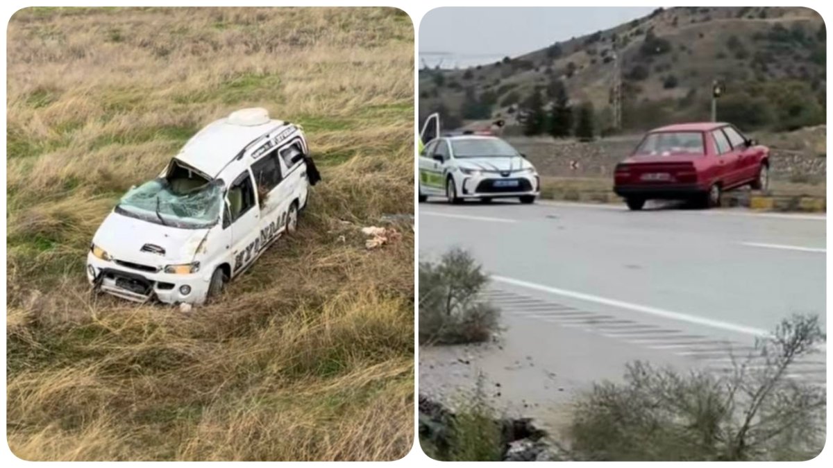 D-100 Karayolunda Otomobil Tarlaya Devrildi: 2 Yaralı