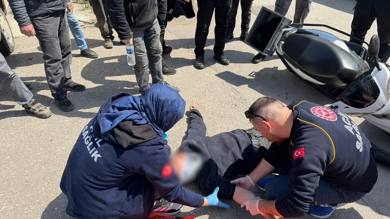 Çorum Sanayi Sitesi'nde Kaza: Motosikletli Kurye Yaralandı