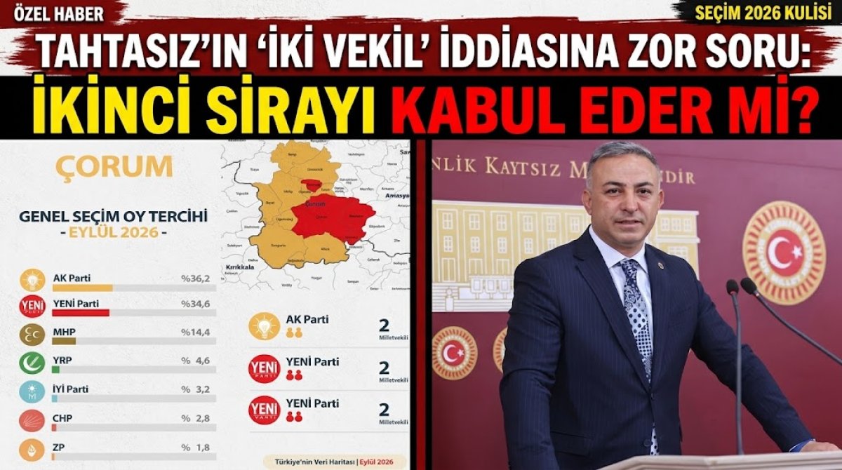 TAHTASIZ'IN 'İKİ VEKİL' İDDİASINA ZOR SORU: İKİNCİ SIRAYI KABUL EDER Mİ?