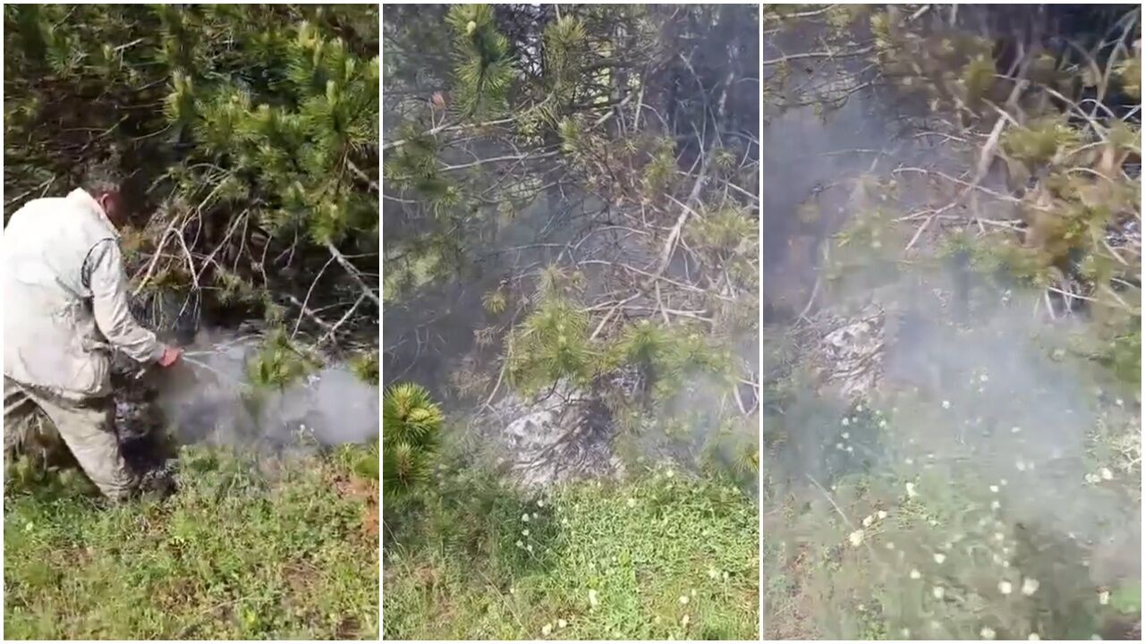 Ormanlık Alana Yıldırım Düştü!