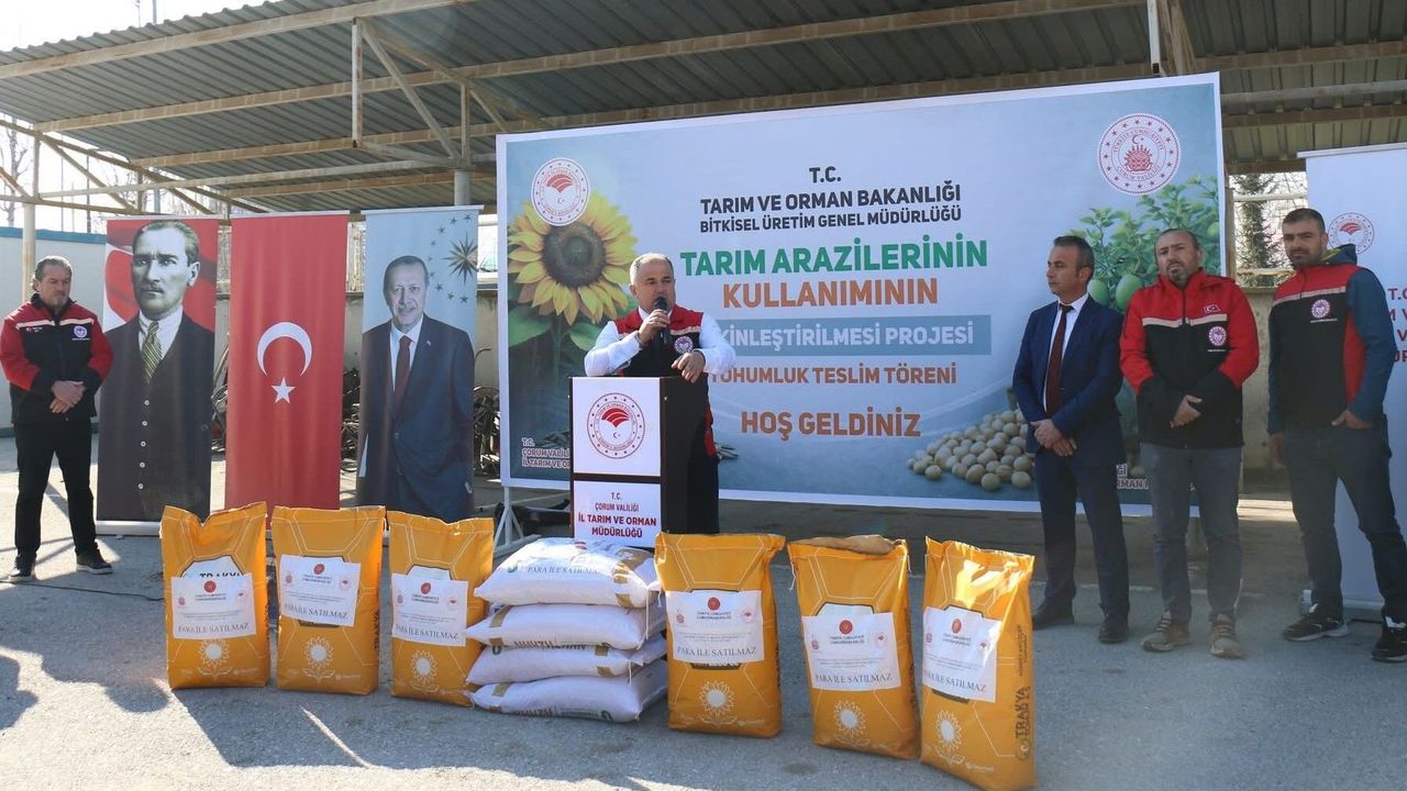 TAKE Projesi Kapsamında Çiftçilere Tohum Dağıtıldı