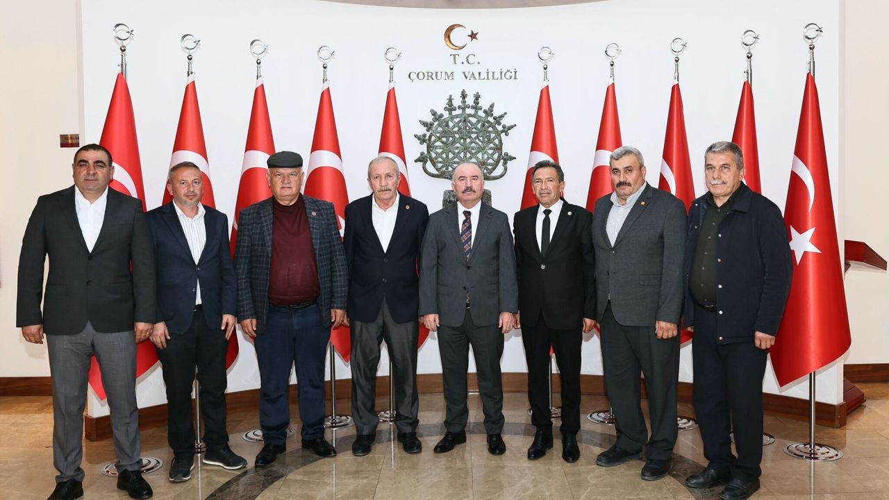 Vali Çalgan Sungurlulu Muhtarları Ağırladı