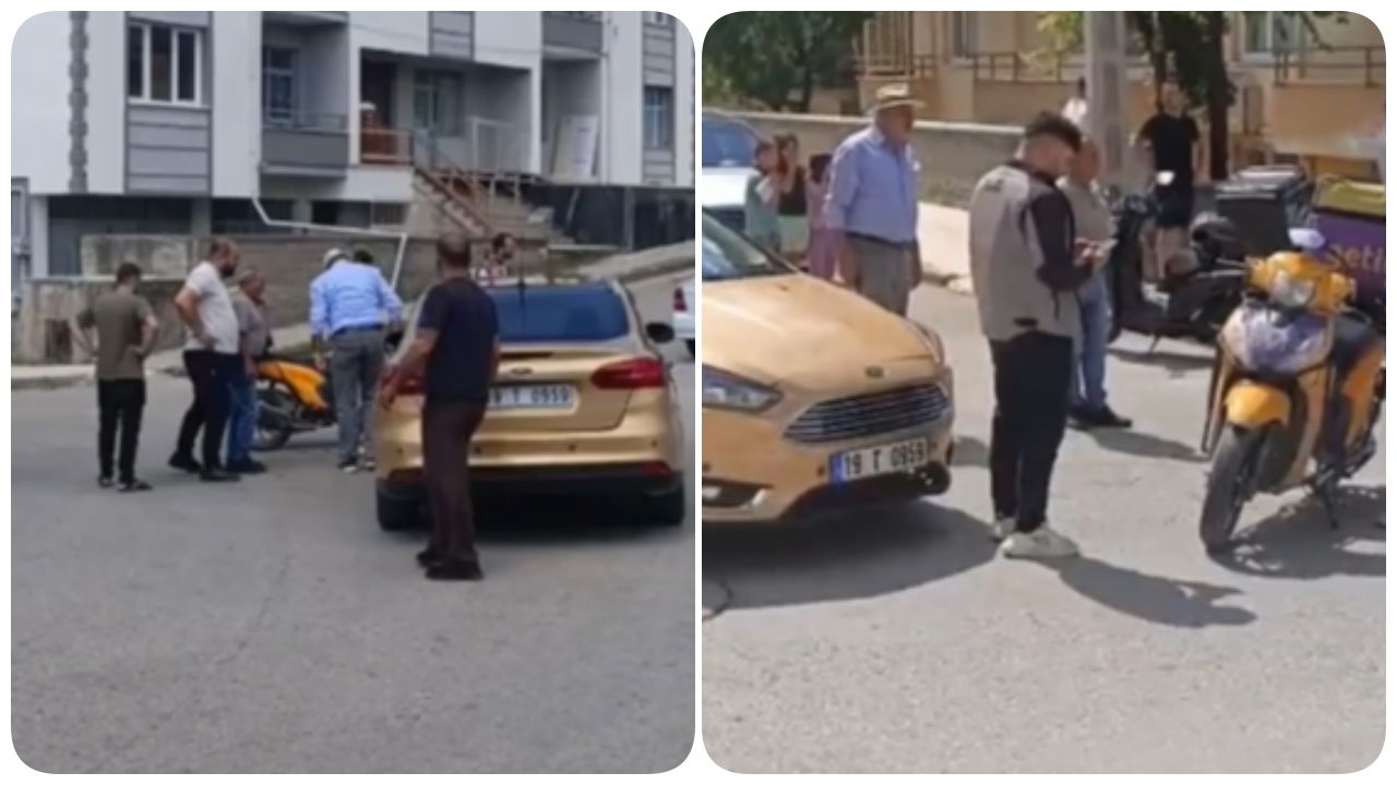 KALE MAHALLESİ'NDE KAZA: TİCARİ TAKSİ İLE MOTOSİKLET ÇARPIŞTI