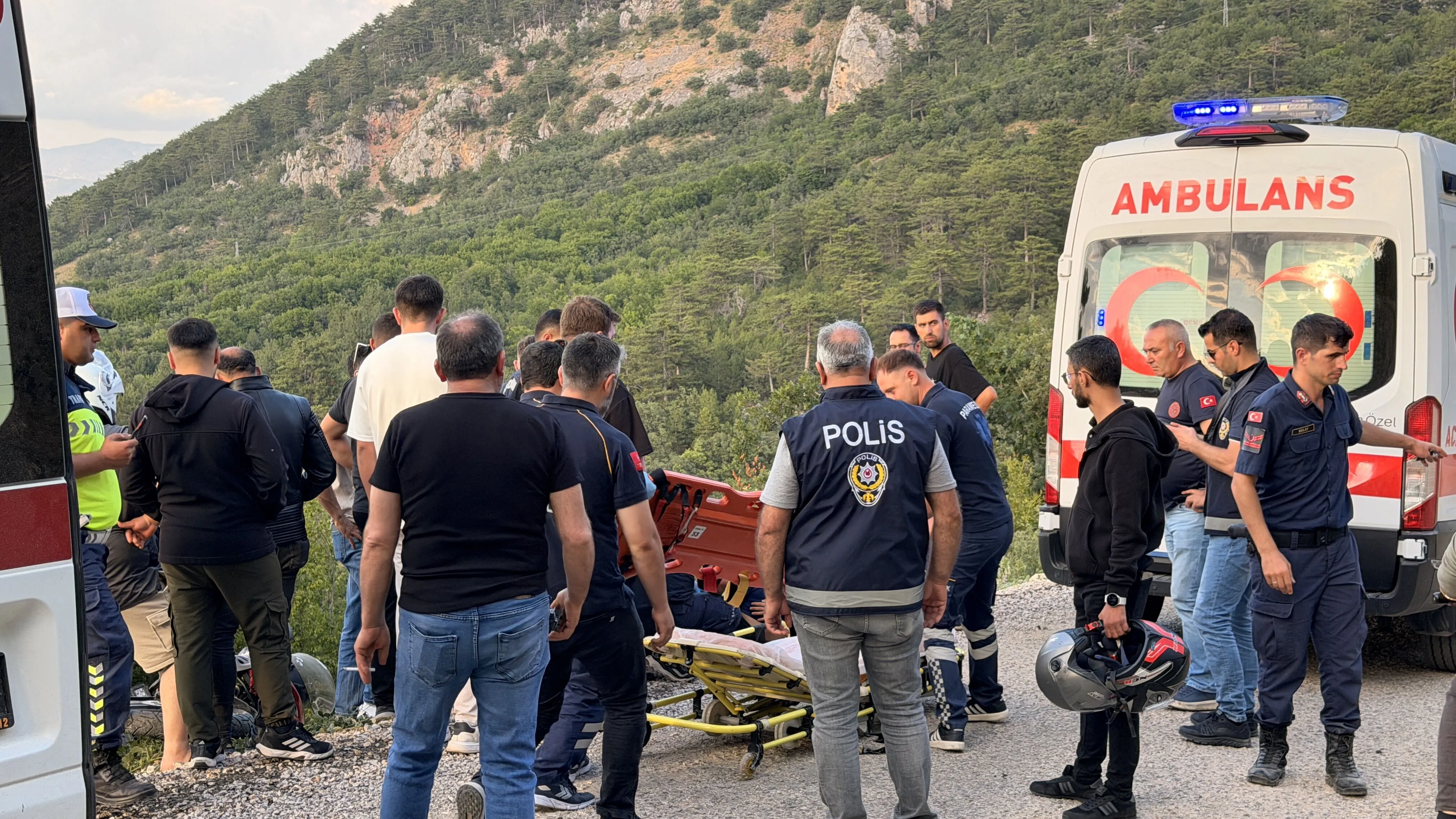MOTOR FESTİVALİNDE KORKUTAN KAZA, 1 YARALI